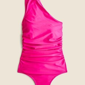J Crew 22 Plus Tankini Style Skirt Ruched one-shoulder one-piece swim suit